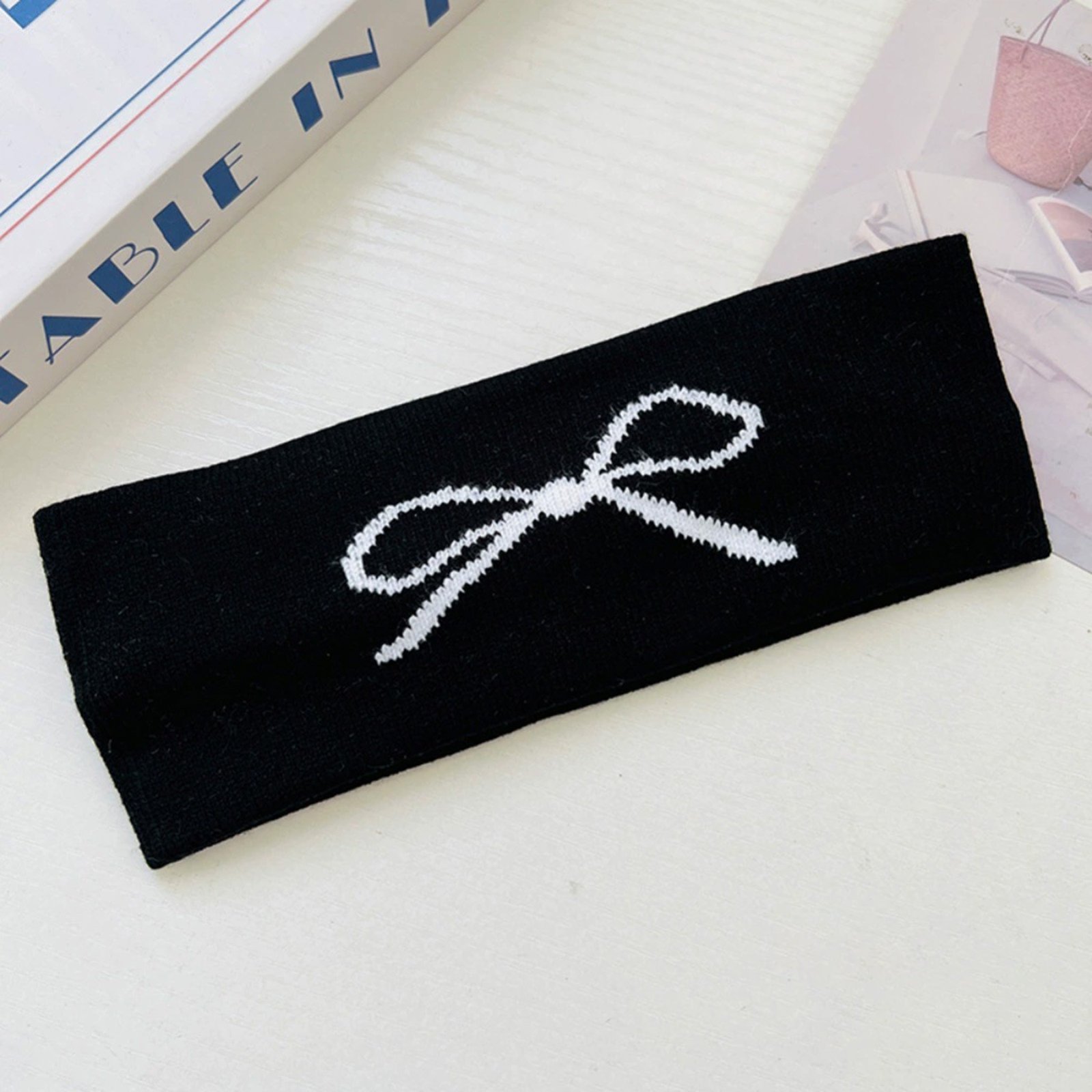 Running Gear Headband - Stylish Headband Wide Knit Bow Hair