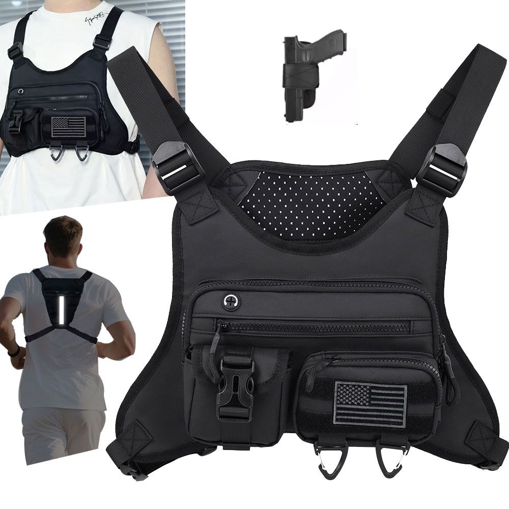 Running Gear Bag - Camping Front Chest Vest Backpack Running