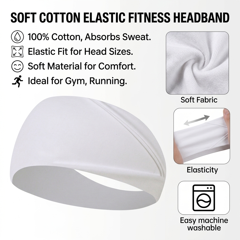 Pure Cotton Sweatband for Runn - Running Gear Headband review and price