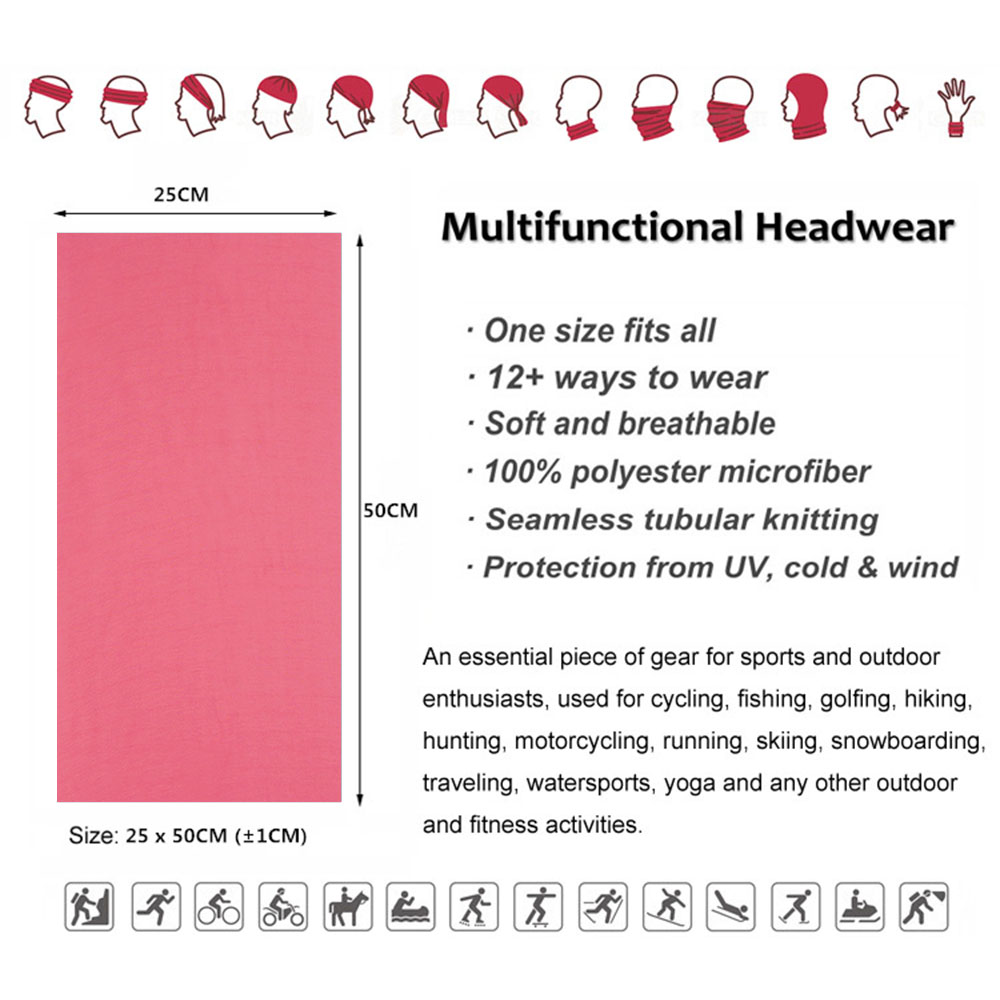 Pink Seamless Outdoor Bandana  - Running Gear Headband review and price